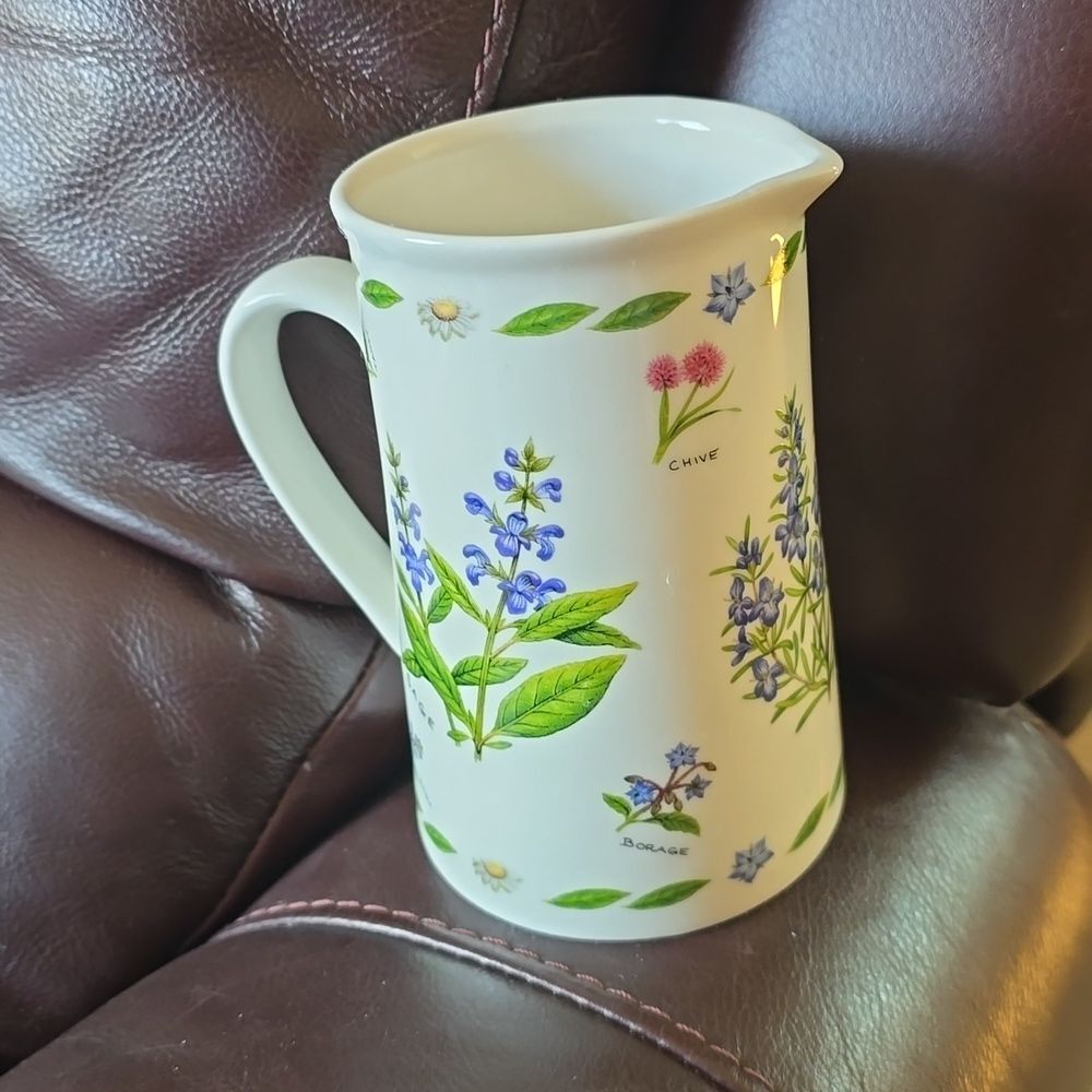 Vintage Kent Pottery Herb Garden Collection Pitcher/Small Jug 18 oz